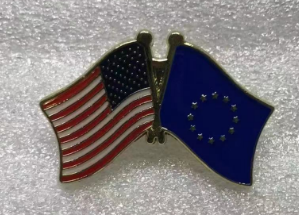 USA & European Union Friendship Lapel Pin