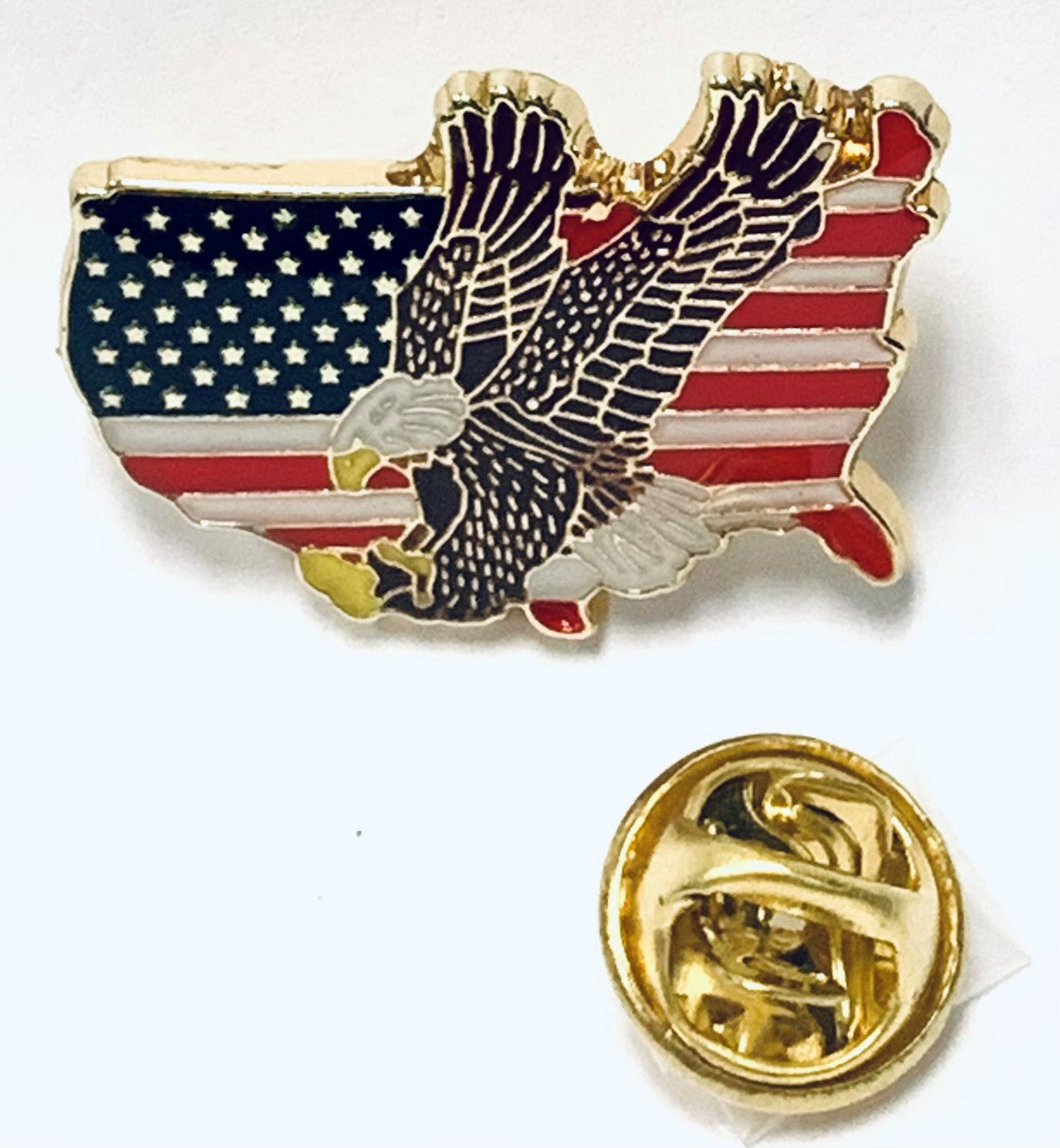 USA American Map Eagle Lapel Pin