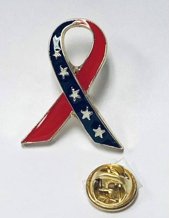 USA Ribbon Lapel Pin American Patriot