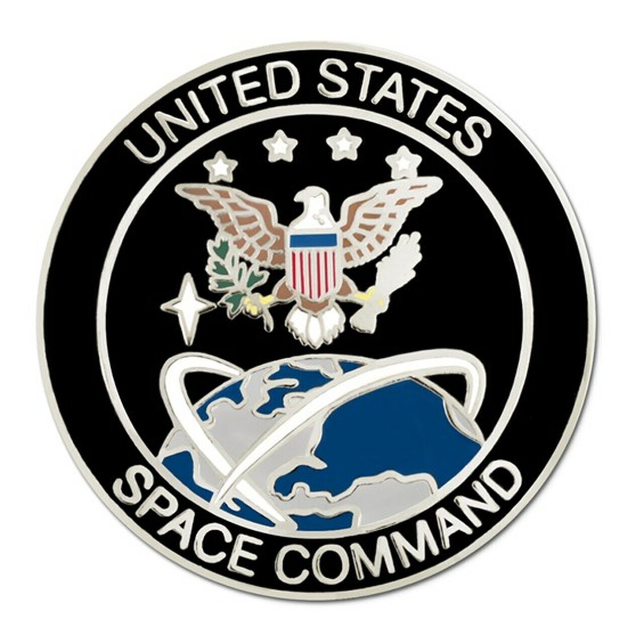 United States Space Command Round Lapel Pin
