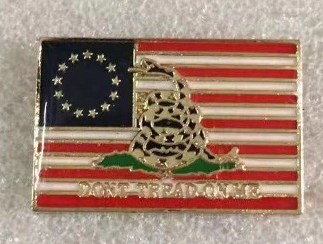 Betsy Ross Gadsden Rectangle Lapel Pin