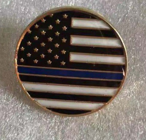 US Police Memorial Round Lapel Pin