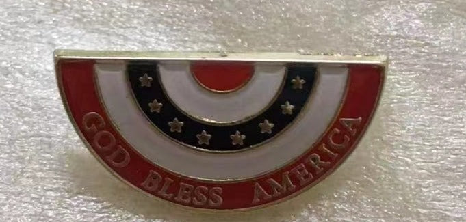 USA Fan Flag God Bless America Lapel Pin