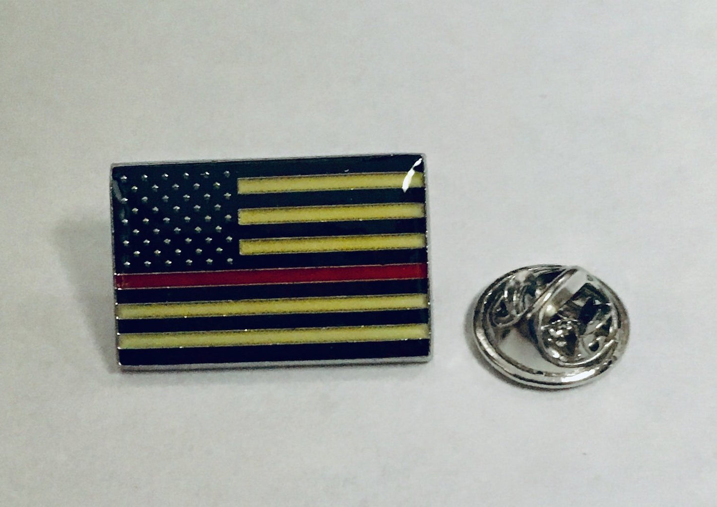 USA Fire Memorial Red Line Lapel Pin