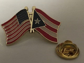 USA Puerto Rico Friendship Flag Lapel Pin American Puerto Rican