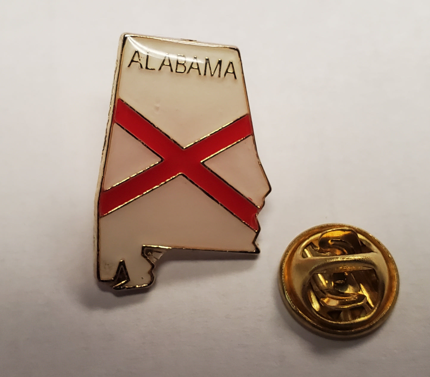 Alabama State Flag Map Lapel Pin