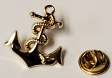 Gold Anchor and Rope Lapel Pin
