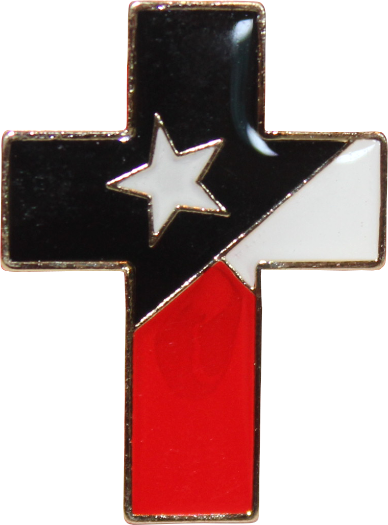 Texas Cross Christian Lapel Pin