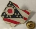Ohio State Map Lapel Pin
