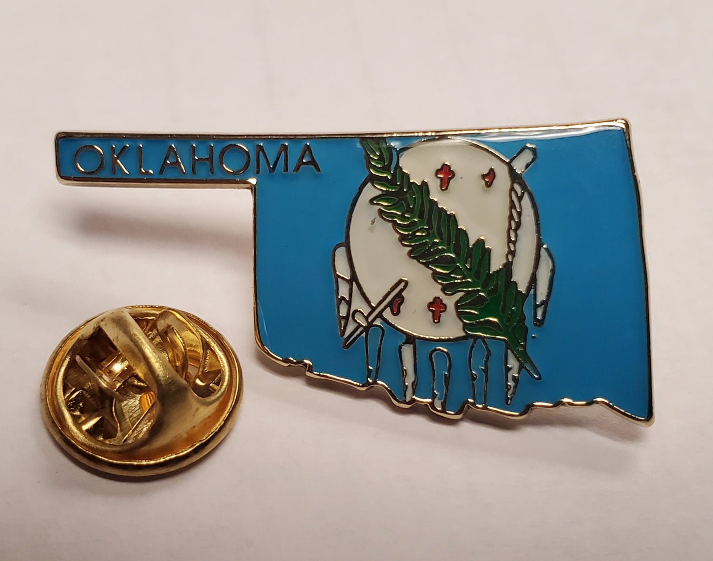 Oklahoma State Map Lapel Pin