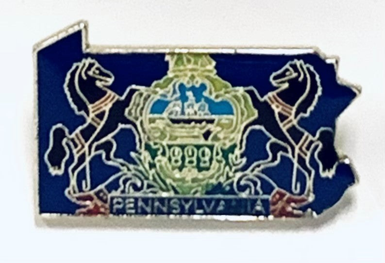 Pennsylvania State Map Lapel Pin