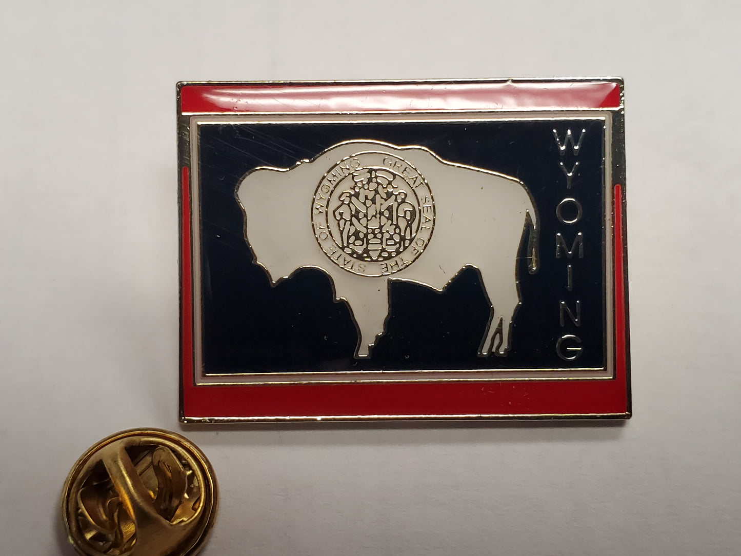 Wyoming State Map Lapel Pin