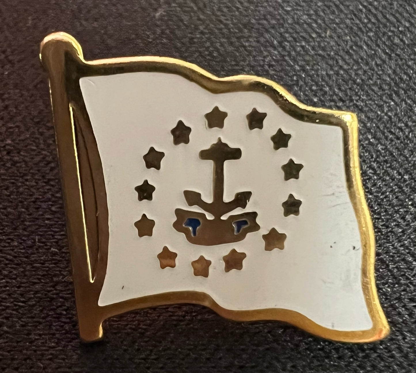 Rhode Island Wavy Lapel Pin