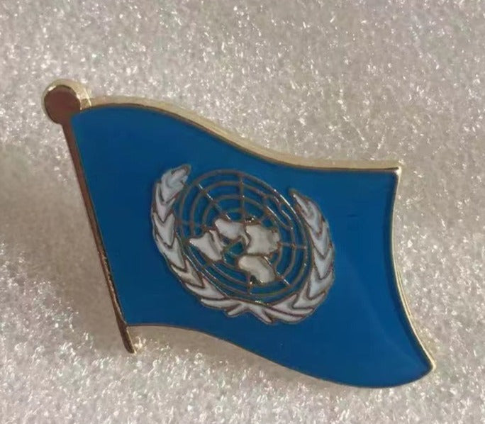 United Nations Wavy Lapel Pin