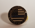 US Police Memorial To Protect and Serve Round Lapel Pin