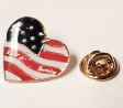 USA Heart God Bless America Lapel Pin