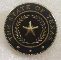 Texas Round State Seal Lapel Pin Historic State of Texas