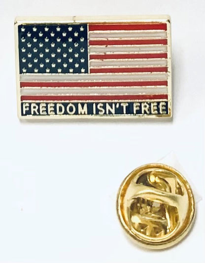 USA American Freedom Isn't Free Lapel Pin