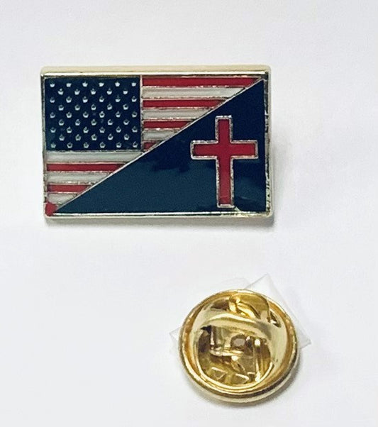 USA Christian Lapel Pin
