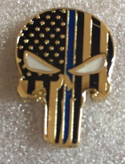 Skull Badge Lapel Pin Silber Punisher Skull Anstecknadel – Lapel Pin Für Motorradjacken, Harley-Davidson Style Halloween Brosche