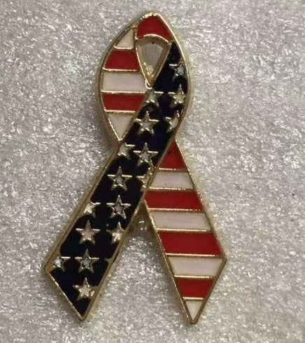 USA American Ribbon Lapel Pin