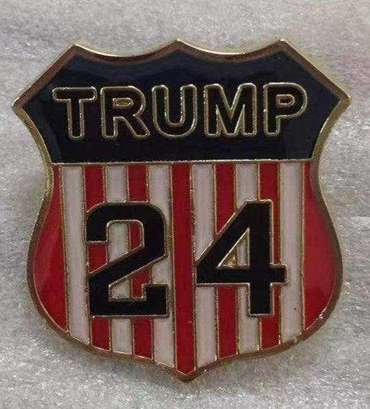 Trump 24 Shield Lapel Pin