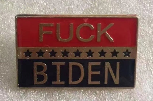Fuck Biden Red Blue Lapel Pin