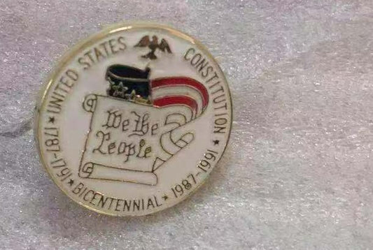 We The People Round Lapel Pin