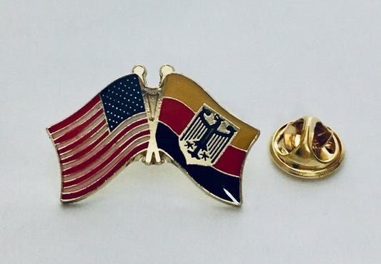 USA Germany Friendship Flag Lapel Pin American Deutschland