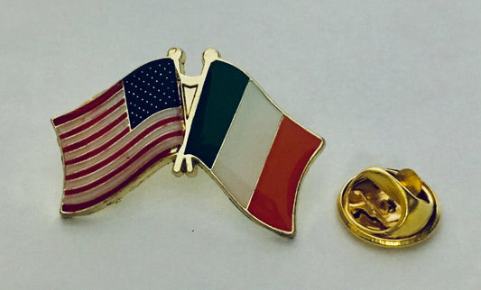 USA French Friendship Flag Lapel Pin France American
