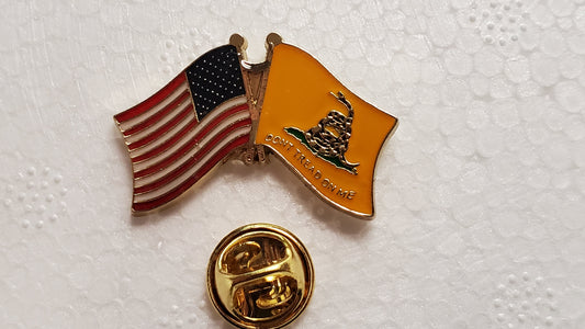 USA Gadsden Friendship Flag Lapel Pin