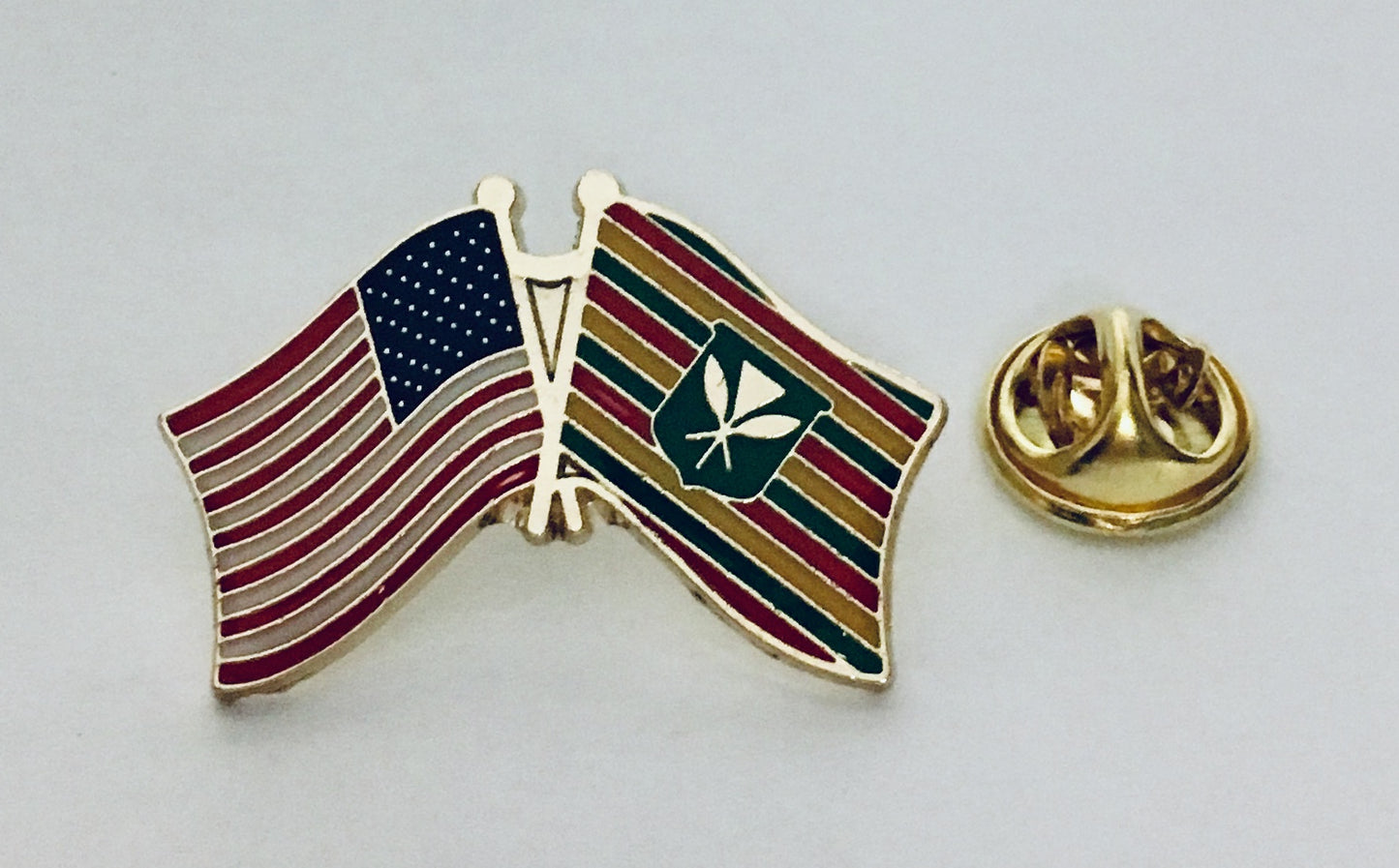 USA Kanaka Friendship Flag Lapel Pin American Hawaiian