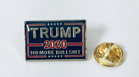 Trump 2020 No More Bullshit Lapel Pin