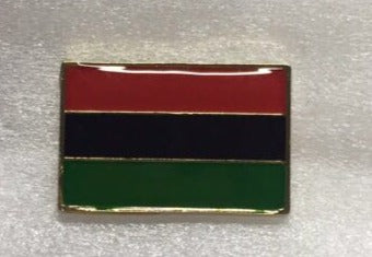 Afro American Rectangle Lapel Pin