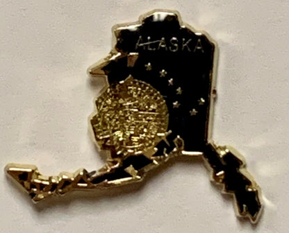 Alaska State Map Lapel Pin