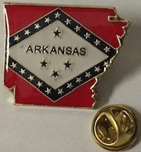 Arkansas State Map Lapel Pin