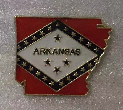 Arkansas State Map Lapel Pin