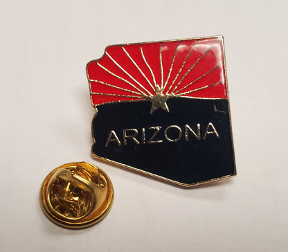 Arizona State Map Lapel Pin