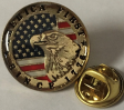 America First Since 1776 Eagle Round Lapel Pin