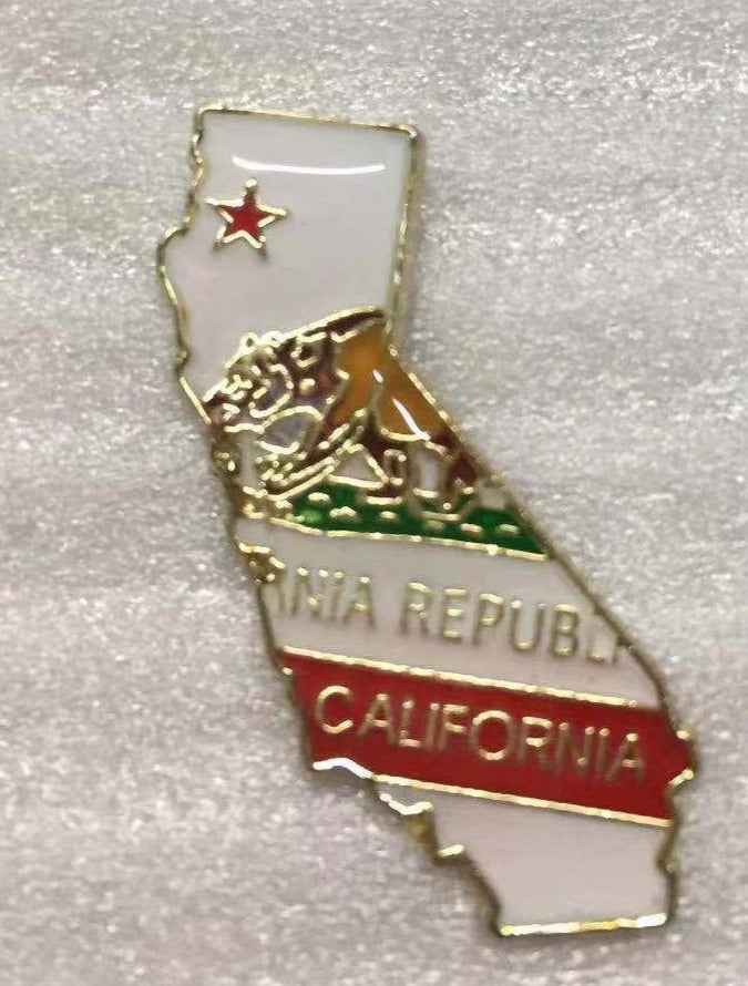 California State Map Lapel Pin