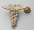 Caduceus Gold Lapel Pin