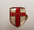 Christian Cross Shield Lapel Pin