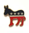 Democrat Donkey USA Stars Lapel Pin DNC American