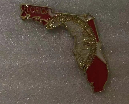 Florida State Map Lapel Pin