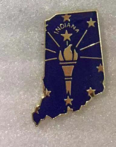 Indiana State Map Lapel Pin