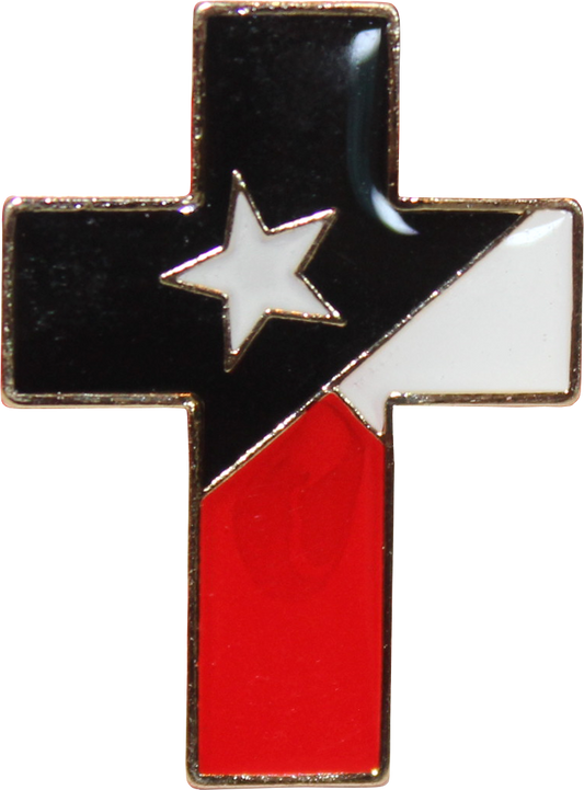 Texas Cross Christian Lapel Pin