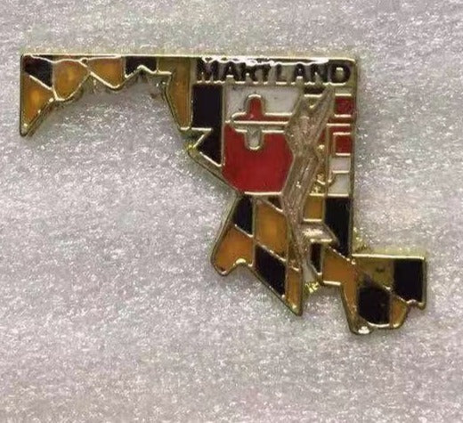 Maryland State Map Lapel Pin