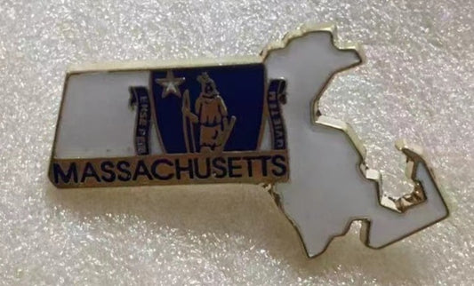 Massachusetts State Map Lapel Pin