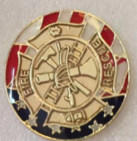 USA Fire Rescue Round Lapel Pin