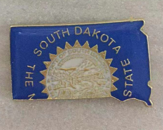 South Dakota State Map Lapel Pin